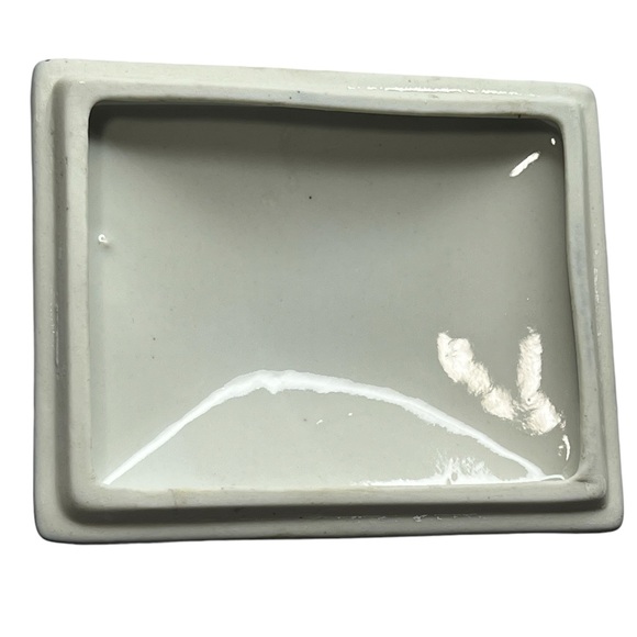 Vintage Porcelain Oriental Floral Trinket Box gold accents Lidded Box numbered - Picture 8 of 15